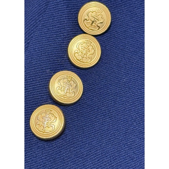 Women's Talbot, Navy Blue Blazer Gold Button Hundred Percent Pure Wool Size 4 - Picture 4 of 5